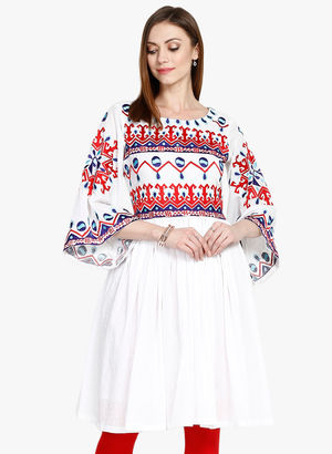 White Embroidered Kurta Rs. 2000